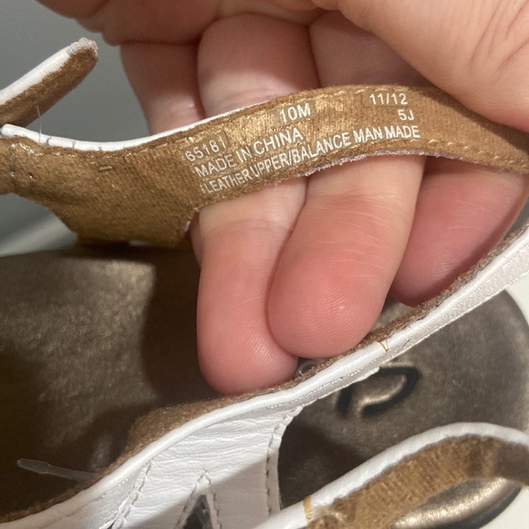 CLARKS Bendables Leather Wedge Sandals white color Women's Sz 10M - Picture 7 of 13